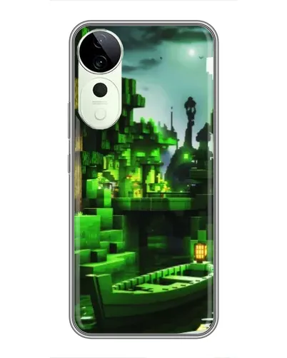 Чехол для ViVO T5e с картинкой «Minecraft лесной пейзаж»