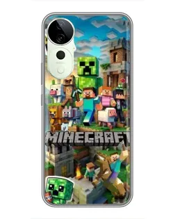 Чехол для ViVO T5e с картинкой «Замок Minecraft»