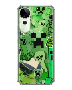 Чехол для ViVO T5e с картинкой «Криперы Minecraft»