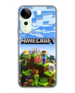 Чехол для ViVO T5e с картинкой «Minecraft классический мир»