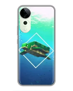 Чехол для ViVO T5e с картинкой «Черепаха Minecraft»