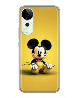 Чехол для ViVO T5e с картинкой «Микки на желтом»