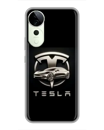Чехол для ViVO T5e с картинкой «Tesla — серебристое авто» Чехол для ViVO T5e с картинкой «Tesla — серебристое авто»