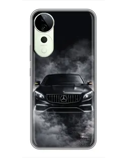 Чехол для ViVO T5e с картинкой «Mercedes в дыму»