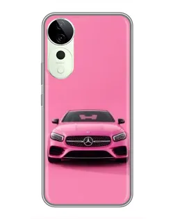 Чехол для ViVO T5e с картинкой «Розовый Mercedes AMG»