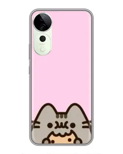 Чохол для ViVO T5e з картинкою «Pusheen та печиво»