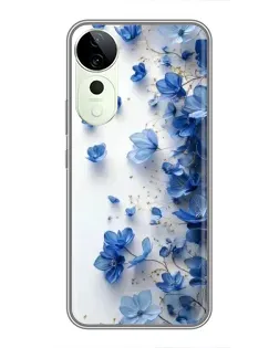 Чехол для ViVO T5e с картинкой «Голубой цветочный каскад» Чехол для ViVO T5e с картинкой «Голубой цветочный каскад»