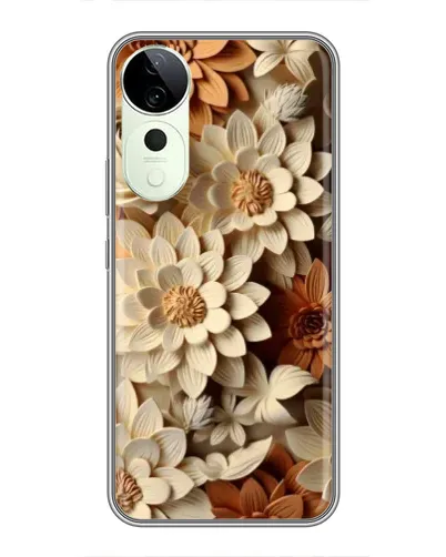 Чехол для ViVO T5e с картинкой «Бежевый флористический декор» Чехол для ViVO T5e с картинкой «Бежевый флористический декор»