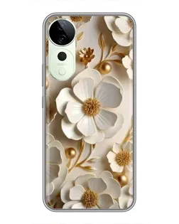 Чехол для ViVO T5e с картинкой «Белие бумажние цвети» Чехол для ViVO T5e с картинкой «Белие бумажние цвети»