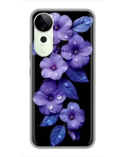 Чехол для ViVO T5e с картинкой «Фиолетовые цветы с росою» Чехол для ViVO T5e с картинкой «Фиолетовые цветы с росою»