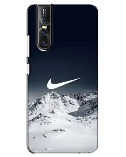 Чехол для Vivo V15 Pro с картинкой «Nike — зимние горы» Чехол для Vivo V15 Pro с картинкой «Nike — зимние горы»