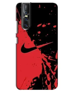 Чехол для Vivo V15 Pro с картинкой «Красные брызги Nike» Чехол для Vivo V15 Pro с картинкой «Красные брызги Nike»