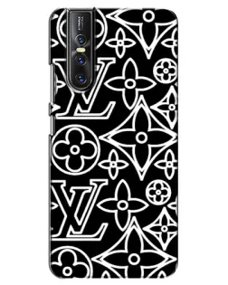 Чехол для Vivo V15 Pro с картинкой «Черно-белый узор LV» Чехол для Vivo V15 Pro с картинкой «Черно-белый узор LV»