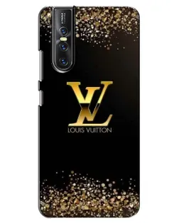 Чехол для Vivo V15 Pro с картинкой «LV — золотые искры»