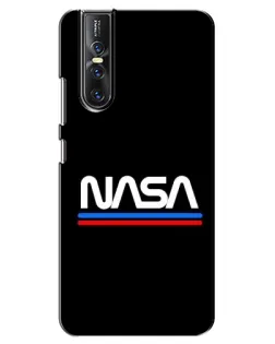Чехол для Vivo V15 Pro с картинкой «NASA — классика Red Blue» Чехол для Vivo V15 Pro с картинкой «NASA — классика Red Blue»