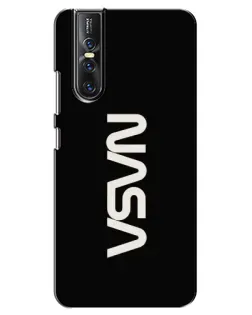 Чехол для Vivo V15 Pro с картинкой «NASA — вертикальный логотип»