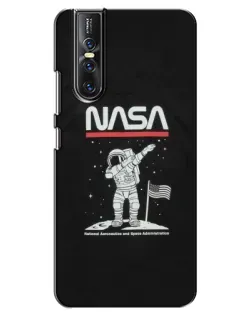 Чехол для Vivo V15 Pro с картинкой «NASA — шагаем по Луне»
