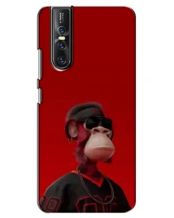 Чехол для Vivo V15 Pro с картинкой «Bored Ape в красном» Чехол для Vivo V15 Pro с картинкой «Bored Ape в красном»