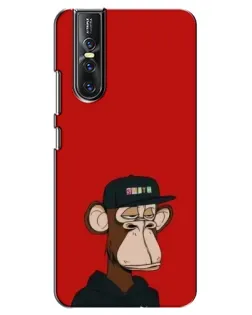Чехол для Vivo V15 Pro с картинкой «Bored Ape — красный фон» Чехол для Vivo V15 Pro с картинкой «Bored Ape — красный фон»