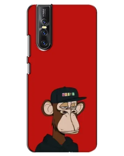 Чехол для Vivo V15 Pro с картинкой «Bored Ape — красный фон» Чехол для Vivo V15 Pro с картинкой «Bored Ape — красный фон»