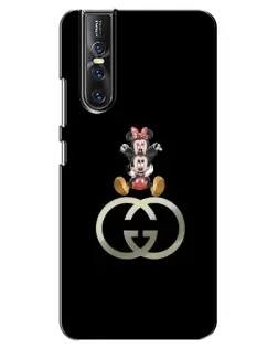 Чехол для Vivo V15 Pro с картинкой «Минни Маус на лого»