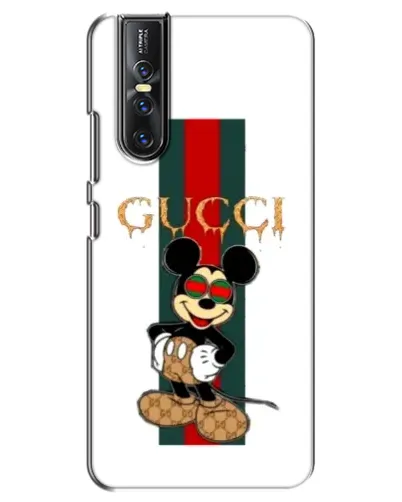 Чехол для Vivo V15 Pro с картинкой «Микки Маус Gucci — полосы»