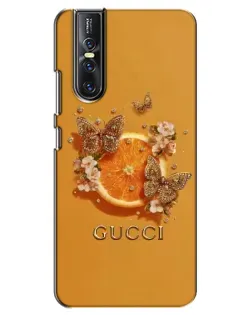 Чехол для Vivo V15 Pro с картинкой «Gucci — золотые бабочки»