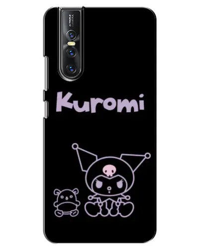 Чехол для Vivo V15 Pro с картинкой «Kuromi — черный минимализм»
