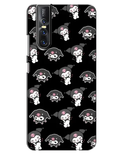 Чехол для Vivo V15 Pro с картинкой «Черный паттерн Kuromi»