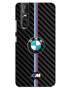 Чехол для Vivo V15 Pro с картинкой «Эмблема BMW и карбон»