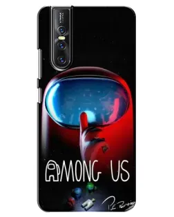 Чехол для Vivo V15 Pro с картинкой «Красный импостер — макро»