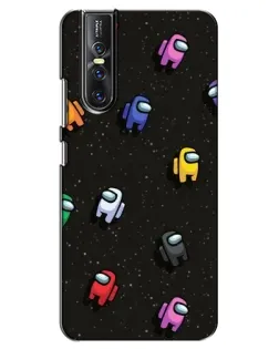 Чехол для Vivo V15 Pro с картинкой «Космический паттерн Among Us»