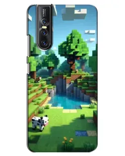 Чехол для Vivo V15 Pro с картинкой «Minecraft летний день»