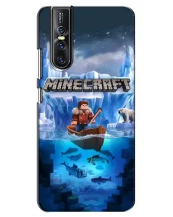 Чехол для Vivo V15 Pro с картинкой «Minecraft ледяной мир»