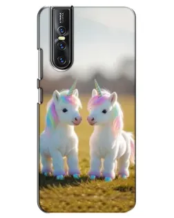 Чехол для Vivo V15 Pro с картинкой «Пара единорогов»