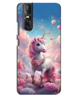 Чехол для Vivo V15 Pro с картинкой «Единорог среди облаков»