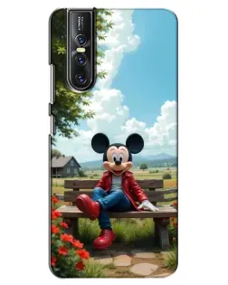 Чехол для Vivo V15 Pro с картинкой «Микки на скамейке»