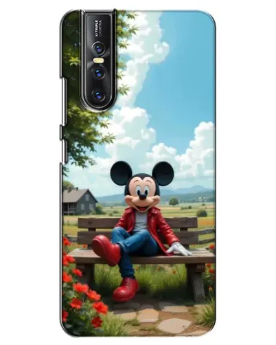 Чехол для Vivo V15 Pro с картинкой «Микки на скамейке»