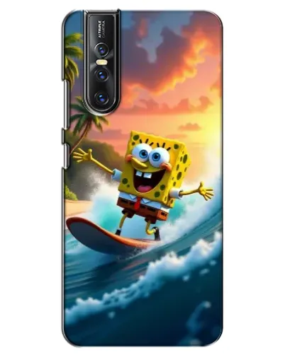 Чехол для Vivo V15 Pro с картинкой «Губка Боб серфингист»