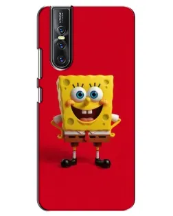 Чехол для Vivo V15 Pro с картинкой «Спанч Боб на красном» Чехол для Vivo V15 Pro с картинкой «Спанч Боб на красном»