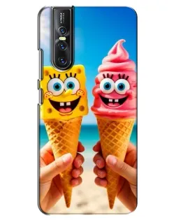 Чехол для Vivo V15 Pro с картинкой «Спанч Боб мороженое» Чехол для Vivo V15 Pro с картинкой «Спанч Боб мороженое»
