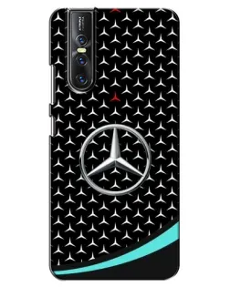 Чехол для Vivo V15 Pro с картинкой «Mercedes — бирюзовый акцент»