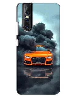 Чехол для Vivo V15 Pro с картинкой «Audi в облаках дыма»