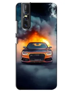 Чехол для Vivo V15 Pro с картинкой «Audi в огненном дыму»