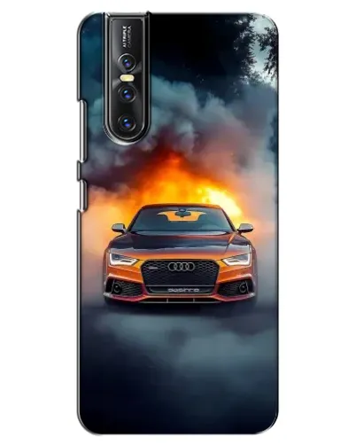 Чехол для Vivo V15 Pro с картинкой «Audi в огненном дыму» Чехол для Vivo V15 Pro с картинкой «Audi в огненном дыму»
