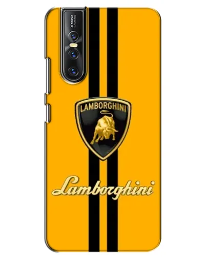 Чехол для Vivo V15 Pro с картинкой «Lamborghini Stripe желтый»
