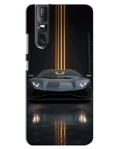 Чехол для Vivo V15 Pro с картинкой «Lamborghini золотые линии»