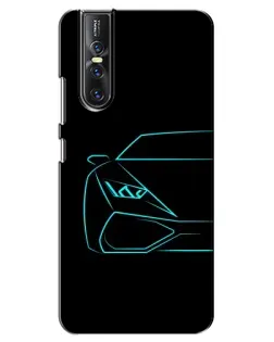 Чехол для Vivo V15 Pro с картинкой «Голубой силуэт Lamborghini» Чехол для Vivo V15 Pro с картинкой «Голубой силуэт Lamborghini»