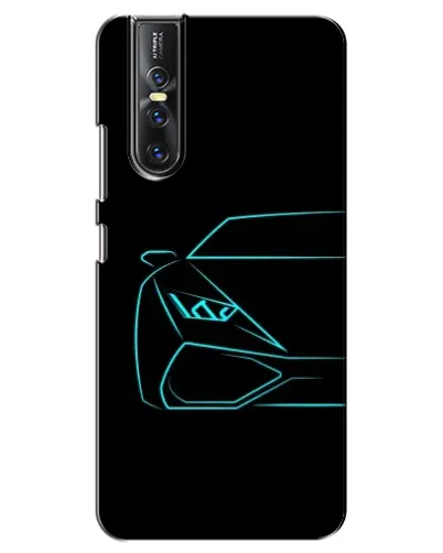 Чехол для Vivo V15 Pro с картинкой «Голубой силуэт Lamborghini»