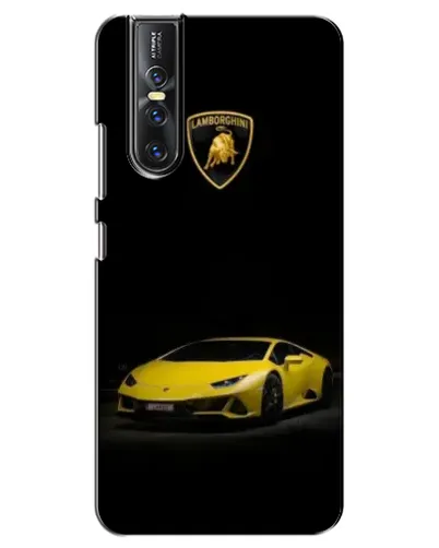 Чехол для Vivo V15 Pro с картинкой «Lamborghini желтый акцент»